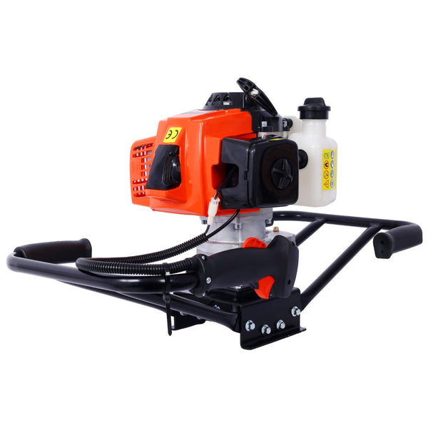 English Elm 2.7hp Two-person Gas Auger 63cc Engine Fence Post Hole Digger with Standard Bit Shaft W465109919