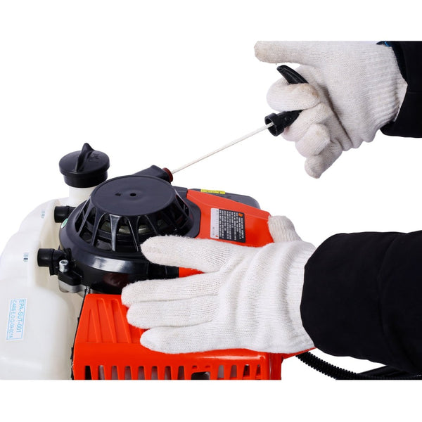 English Elm 2.7hp Two-person Gas Auger 63cc Engine Fence Post Hole Digger with Standard Bit Shaft W465109919