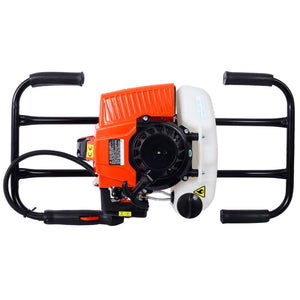English Elm 2.7hp Two-person Gas Auger 63cc Engine Fence Post Hole Digger with Standard Bit Shaft W465109919