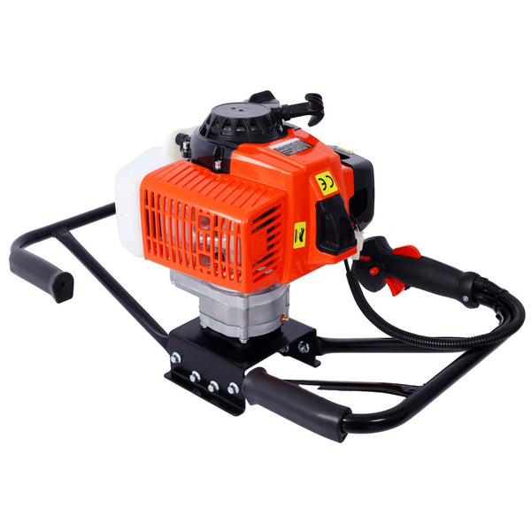 English Elm 2.7hp Two-person Gas Auger 63cc Engine Fence Post Hole Digger with Standard Bit Shaft W465109919