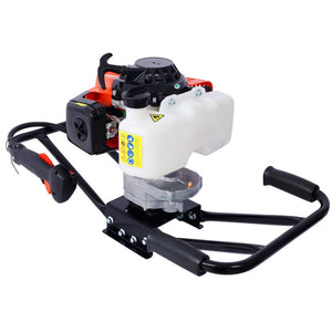 English Elm 2.7hp Two-person Gas Auger 63cc Engine Fence Post Hole Digger with Standard Bit Shaft W465109919