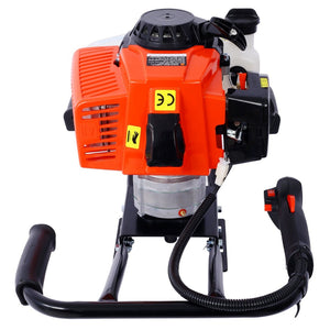 English Elm 2.7hp Two-person Gas Auger 63cc Engine Fence Post Hole Digger with Standard Bit Shaft W465109919