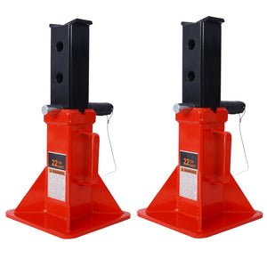 English Elm Heavy Duty 22 Ton Welded Steel Pin Lock Jack Stands for Trucks Suvs and Atvs 1 Pair Red W465110077