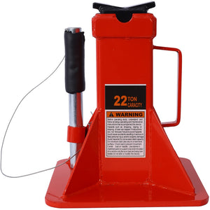 English Elm Heavy Duty 22 Ton Welded Steel Pin Lock Jack Stands for Trucks Suvs and Atvs 1 Pair Red W465110077