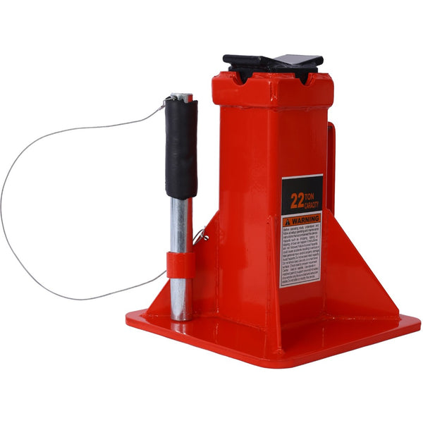 English Elm Heavy Duty 22 Ton Welded Steel Pin Lock Jack Stands for Trucks Suvs and Atvs 1 Pair Red W465110077