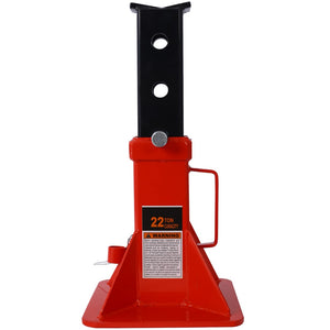 English Elm Heavy Duty 22 Ton Welded Steel Pin Lock Jack Stands for Trucks Suvs and Atvs 1 Pair Red W465110077