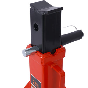 English Elm Heavy Duty 22 Ton Welded Steel Pin Lock Jack Stands for Trucks Suvs and Atvs 1 Pair Red W465110077