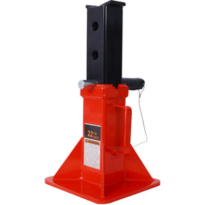 English Elm Heavy Duty 22 Ton Welded Steel Pin Lock Jack Stands for Trucks Suvs and Atvs 1 Pair Red W465110077