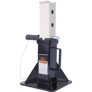 English Elm Heavy Duty 22 Ton Welded Steel Pin Lock Jack Stands for Trucks Suvs and Atvs 1 Pair Black W465110078