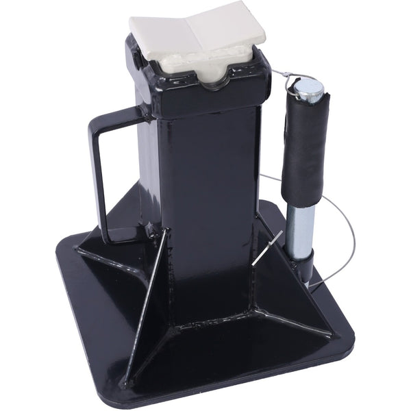 English Elm Heavy Duty 22 Ton Welded Steel Pin Lock Jack Stands for Trucks Suvs and Atvs 1 Pair Black W465110078