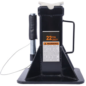 English Elm Heavy Duty 22 Ton Welded Steel Pin Lock Jack Stands for Trucks Suvs and Atvs 1 Pair Black W465110078