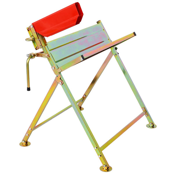 English Elm Saw Horse Galvanized Steel Folding Log Cutting Rig with Built-in Chainsaw Holder W465110079
