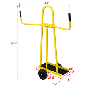 English Elm Steel Heavy Duty Panel Cart with Locking Wheels and 750 Lb Capacity for Job Sites W465110082