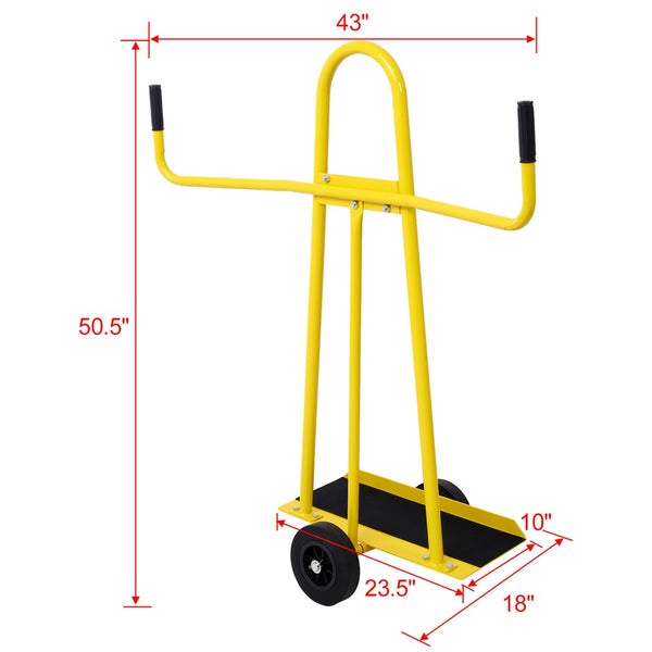 English Elm Steel Heavy Duty Panel Cart with Locking Wheels and 750 Lb Capacity for Job Sites W465110082