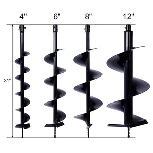 English Elm Auger Replacement Bits 4 Piece Set for Planting Bulbs Fence Posts and Landscaping W465110098
