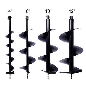 English Elm Auger Drill Bits Set Four Sizes Heavy Steel Spiral Flute Planting Fence Post Digging W465110104