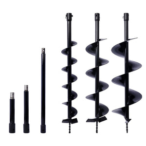 English Elm Auger Drill Bit Kit with Extension Rod for Planting Fence Posts and Bulb Bedding W465110112