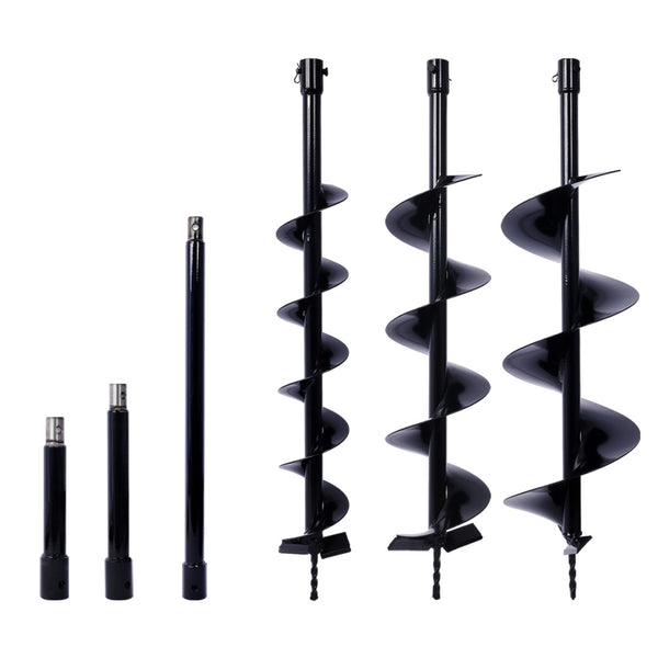 English Elm Auger Drill Bit Kit with Extension Rod for Planting Fence Posts and Bulb Bedding W465110112