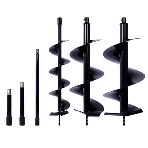 English Elm Auger Drill Bit Set for Landscaping Fence Posts Bulb Planting with Extension Rods W465110113