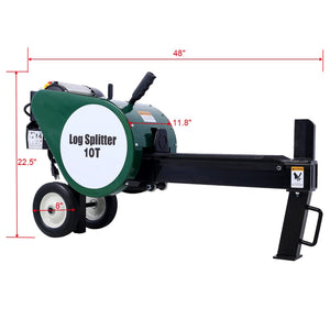 English Elm Double Flywheel Kinetic Electric Log Splitter 10 Ton 2hp Portable Firewood Machine W465119827