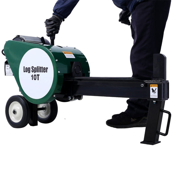 English Elm Double Flywheel Kinetic Electric Log Splitter 10 Ton 2hp Portable Firewood Machine W465119827