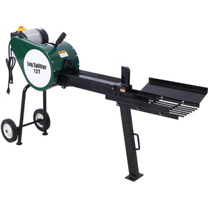English Elm Double Flywheel Electric Log Splitter 12 Ton Kinetic Power Portable Firewood Processor W465119828