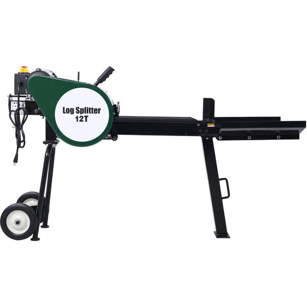 English Elm Double Flywheel Electric Log Splitter 12 Ton Kinetic Power Portable Firewood Processor W465119828