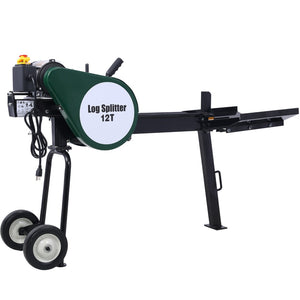 English Elm Double Flywheel Electric Log Splitter 12 Ton Kinetic Power Portable Firewood Processor W465119828