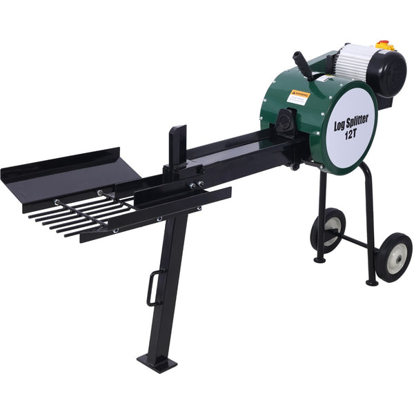 English Elm Double Flywheel Electric Log Splitter 12 Ton Kinetic Power Portable Firewood Processor W465119828