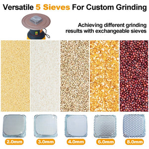 English Elm 25l Electric Grain Mill Heavy Duty Farm Grinder with 5 Sieves for Corn Wheat Feed W465121093