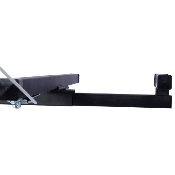 English Elm Drywall Panel Hoist Lift with Telescoping Mast Winch Brake and Tilting Cradle Black W465121420