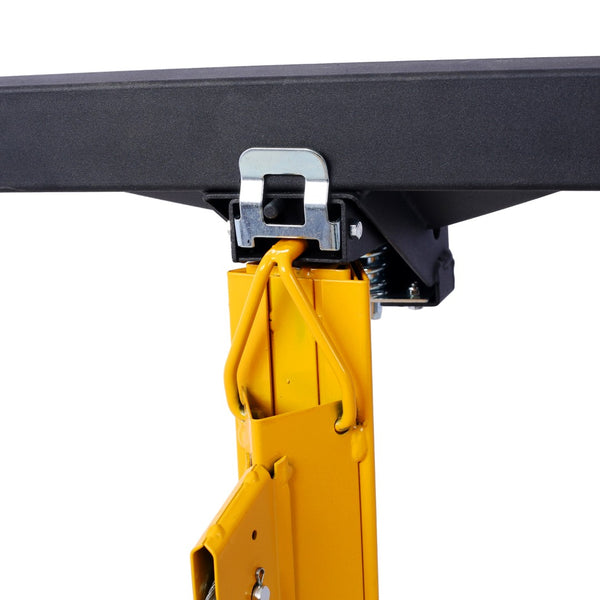 English Elm Drywall Panel Hoist Lift with Telescoping Mast Winch Brake and Tilting Cradle Black W465121420