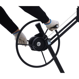 English Elm Drywall Panel Hoist Lift with Telescoping Mast Winch Brake and Tilting Cradle Green W465121421