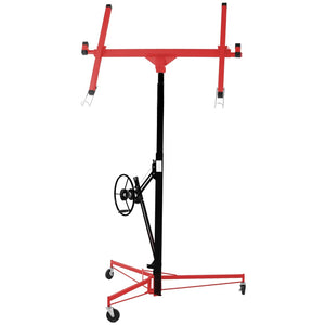 English Elm Drywall Lift Hoist 11 Foot Steel Frame Panel Jack for Ceiling and Wall Work W465121422
