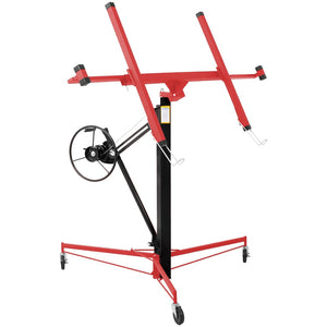 English Elm Drywall Lift Hoist 11 Foot Steel Frame Panel Jack for Ceiling and Wall Work W465121422