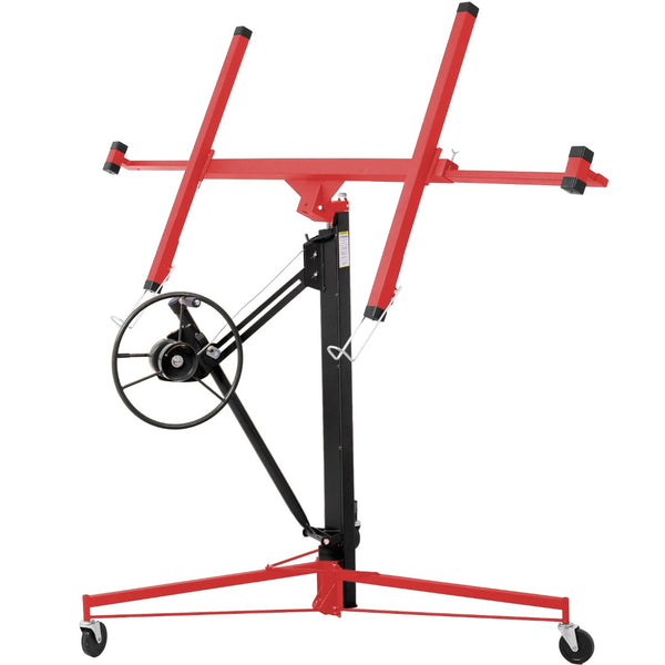 English Elm Drywall Lift Hoist 11 Foot Steel Frame Panel Jack for Ceiling and Wall Work W465121422