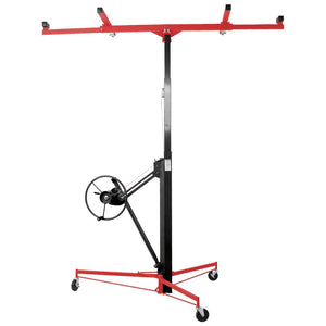 English Elm Drywall Lift Hoist 11 Foot Steel Frame Panel Jack for Ceiling and Wall Work W465121422