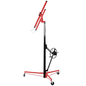 English Elm Drywall Lift Hoist 11 Foot Steel Frame Panel Jack for Ceiling and Wall Work W465121422