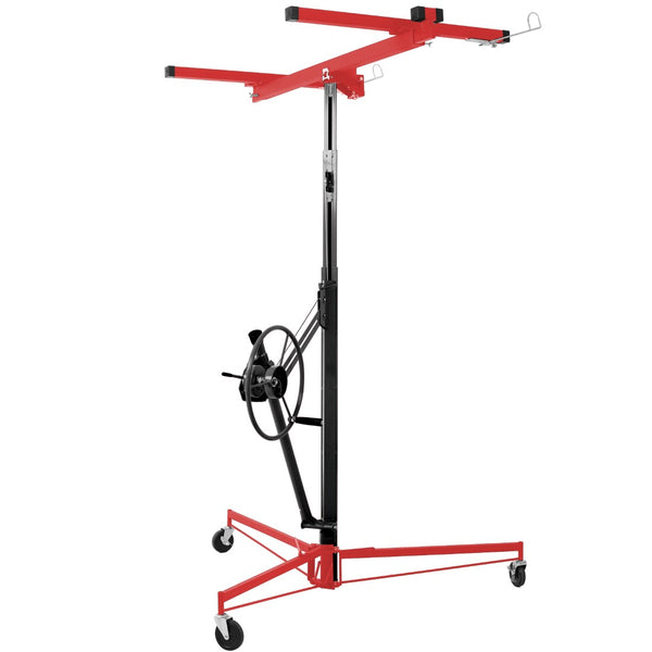English Elm Drywall Lift Hoist 11 Foot Steel Frame Panel Jack for Ceiling and Wall Work W465121422