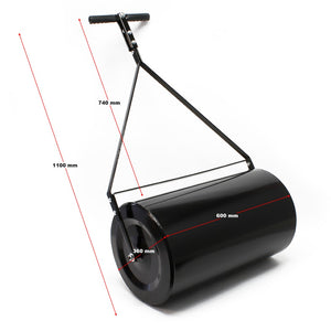 English Elm Combination Push Tow Lawn Roller 16 Gallon Drum for Garden Farm and Park Leveling W465122201