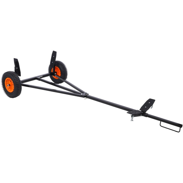 English Elm Boat Trailer Dolly Carbon Steel Mover with Adjustable Frame for Kayak and Fishing Use W465122205