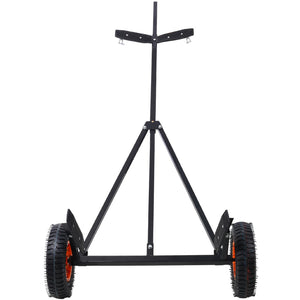 English Elm Boat Trailer Dolly Carbon Steel Mover with Adjustable Frame for Kayak and Fishing Use W465122205