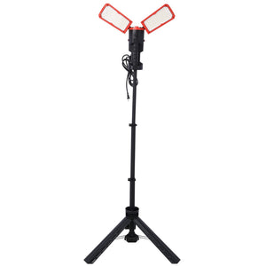 English Elm 10000 Lumen Dual Head Led Tripod Work Light with Ip54 Waterproof Aluminum Housing W465122419