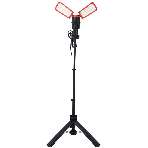 English Elm 10000 Lumen Dual Head Led Tripod Work Light with Ip54 Waterproof Aluminum Housing W465122419