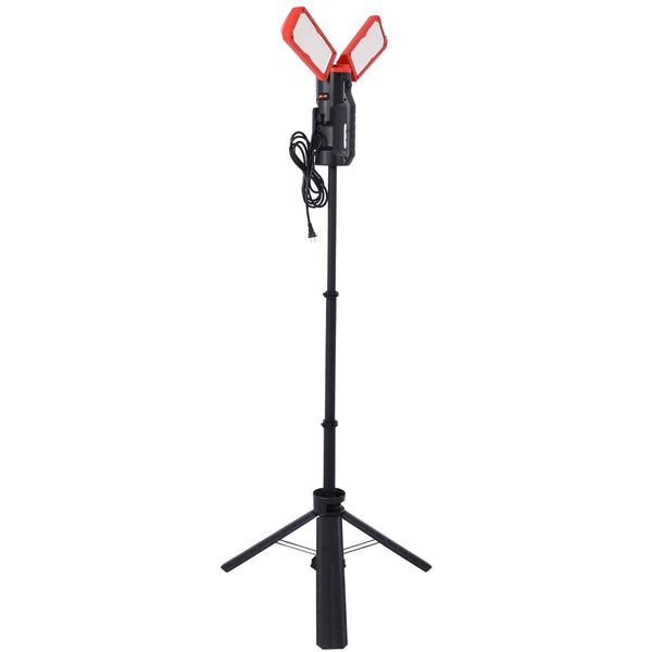 English Elm 10000 Lumen Dual Head Led Tripod Work Light with Ip54 Waterproof Aluminum Housing W465122419