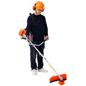 English Elm 52cc Gas Powered 2 in 1 String Trimmer with Brush Cutter and Ergonomic Grip Strap W465123542