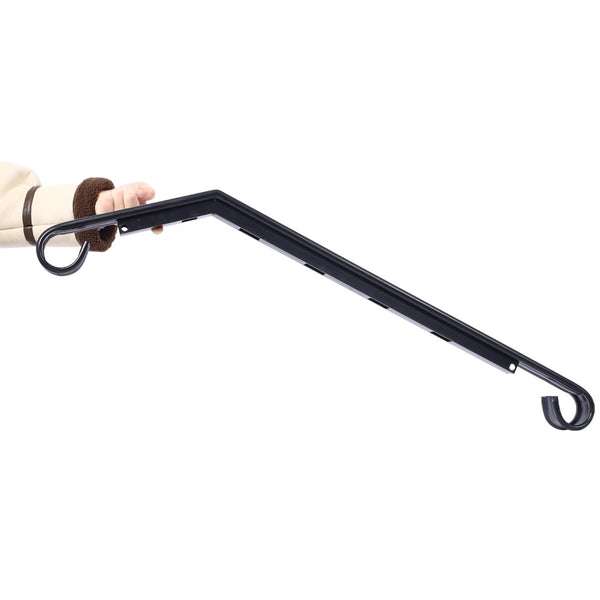 English Elm Handrails for Outdoor Steps Powder Coated Steel Porch Railing Fits Two or Three Stairs W465124223