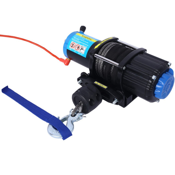 English Elm 4500 Lb Electric Atv Utv Winch Synthetic Rope Wireless Remote Waterproof Off-road W465127130
