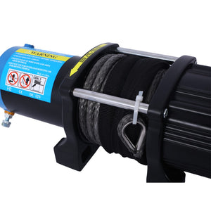 English Elm 4500 Lb Electric Atv Utv Winch Synthetic Rope Wireless Remote Waterproof Off-road W465127130