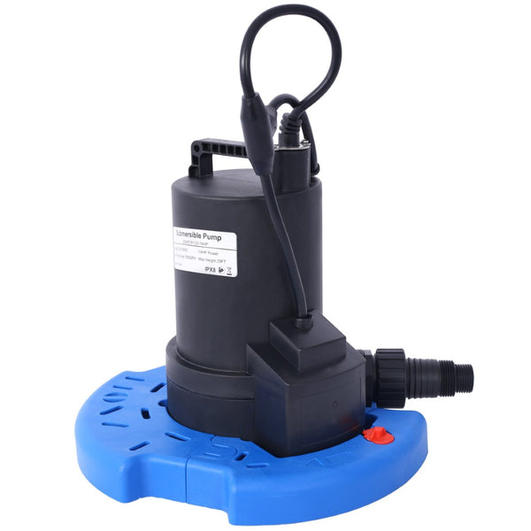 English Elm 1/4 Hp Submersible Pool Cover Pump 1850 Gph Auto on Off with Check Valve Adapter W465127590